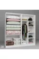 Ensemble d'armoire et d'étagère Lucas 4 portes 8 étagères - Blanc mat
