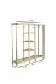Armoire ouverte en bois avec 2 tringles  cm Armoire polyvalente en bois de pin massif à  %