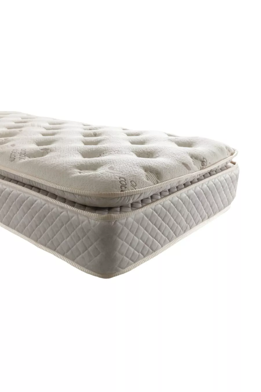 Matelas à ressorts orthopédique Golden avec surmatelas en plumes d'oie * Matelas bébé en coton biologique