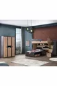 Lit superposé, Lit Nature, Lit simple, Bureau, Armoire 3 portes, 2 matelas Comfort
