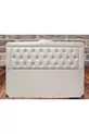 Tête de lit en simili cuir crème et marron combiné matelassé  cm Fait main