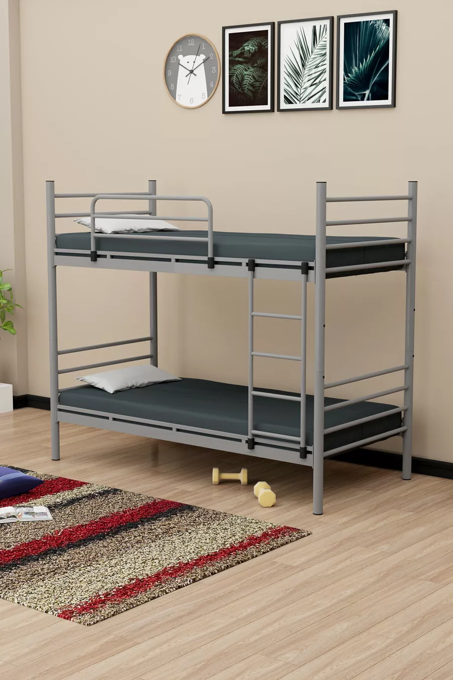 Damla Classic () Lits superposés et cadre de lit gris