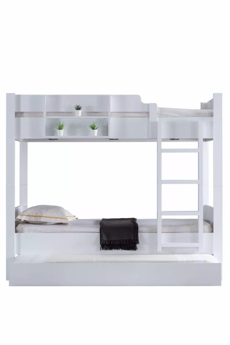 Lits superposés, Lit superposé Asya avec tiroirs et 3 matelas confort