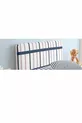 Housse de tête de lit pour lit simple Chambre d'adolescent Bleu marine à rayures carrées