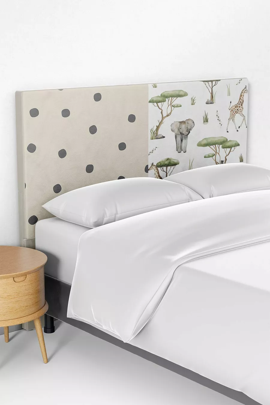 Housse de tête de lit avec motif d'animaux de safari