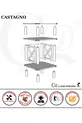 Chevet Castagno Minimaliste en MDF avec Pieds en Bois - Salon - Cuisine - Chambre