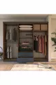  Armina Luxe Armoire 6 Portes 2 Tiroirs avec Miroir Noyer-Gris Anthracite