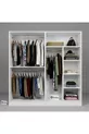 Armoire à vêtements Lucas 4 portes avec double tringle - Ensemble garde-robe blanc  cm