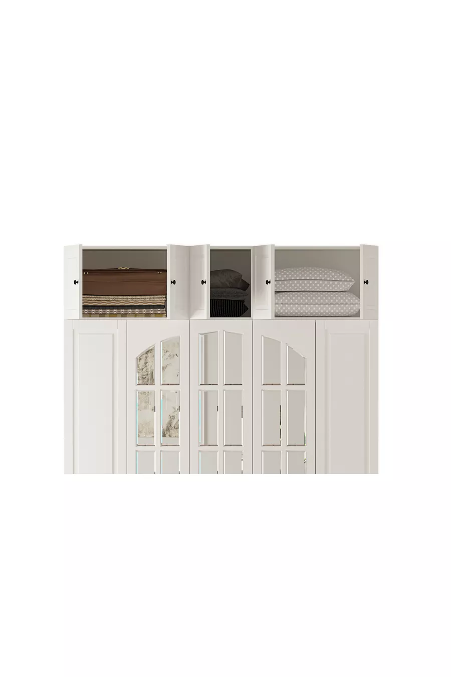 Armoire Mega avec 5 Portes et Placard Beyza Country