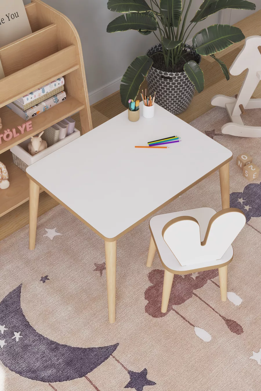 Table d'activités pour enfants Cm Table de travail pour enfants Ensemble table et chaises