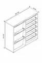 Armoire à 9 paniers Armoire multi-usages Armoire à jouets Çağla Çam