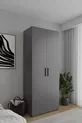 Armoire Niro à 2 Portes, avec Tringle et Étagère,  cm, Anthracite
