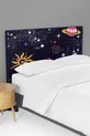 Housse de tête de lit pour lit avec coffre de chambre d'enfant à motif Galaxie et Planètes