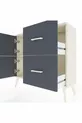 Commode Arges avec une étagère, 2 tiroirs et 2 portes, Pierre de lune-Anthracite