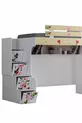 Lits superposés, Lit Mira Ranza avec bureau, armoire 3 portes et 2 matelas Comfort