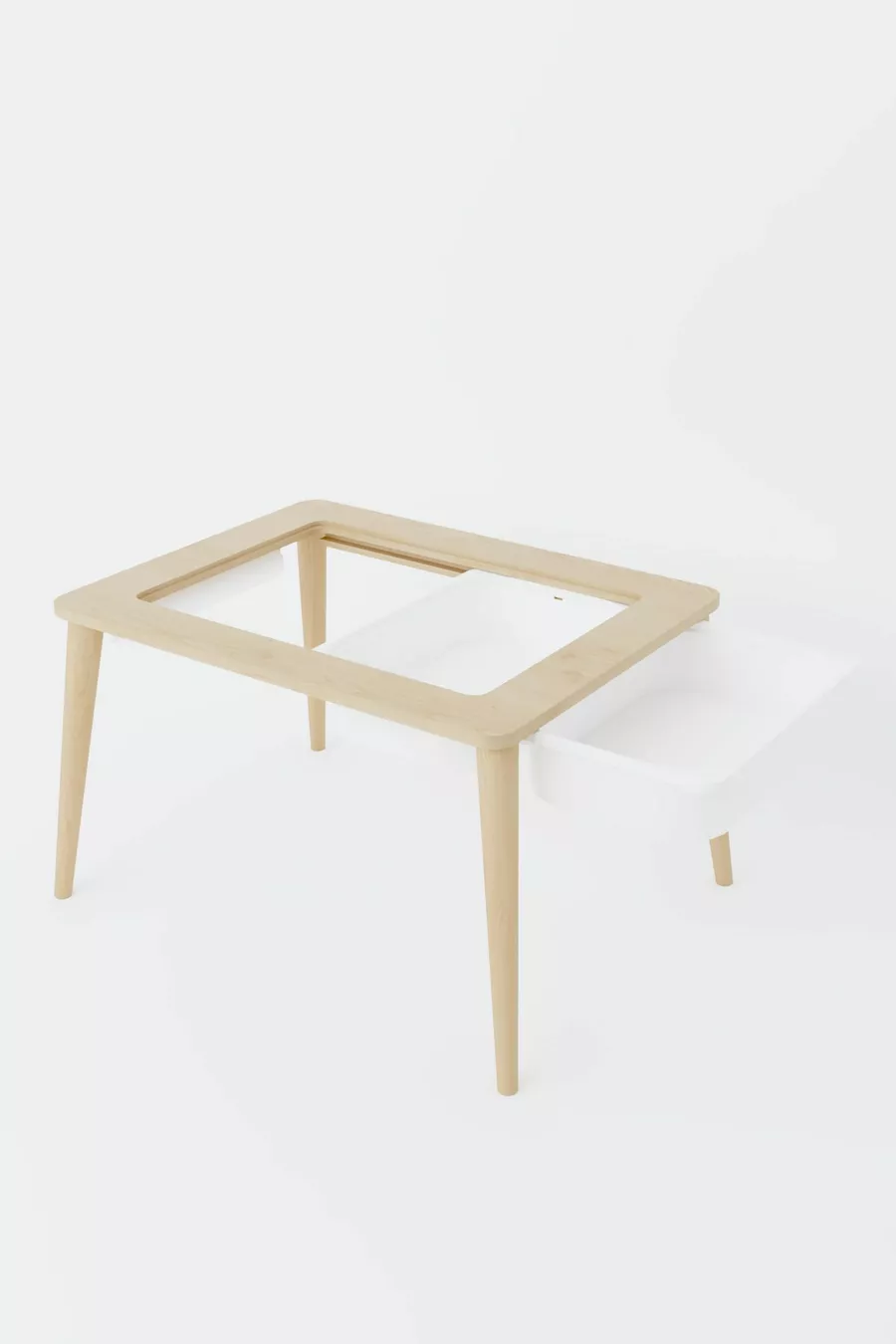 Table d'activité en bois avec 2 chaises, résistante à l'eau pour enfants