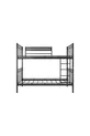 Lit superposé Motif Lit superposé en métal noir compatible avec matelas