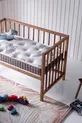 Lit Bamboo Park, Lit pour bébé, Lit de berceau, avec mousse orthopédique et tissu tricoté - Cm