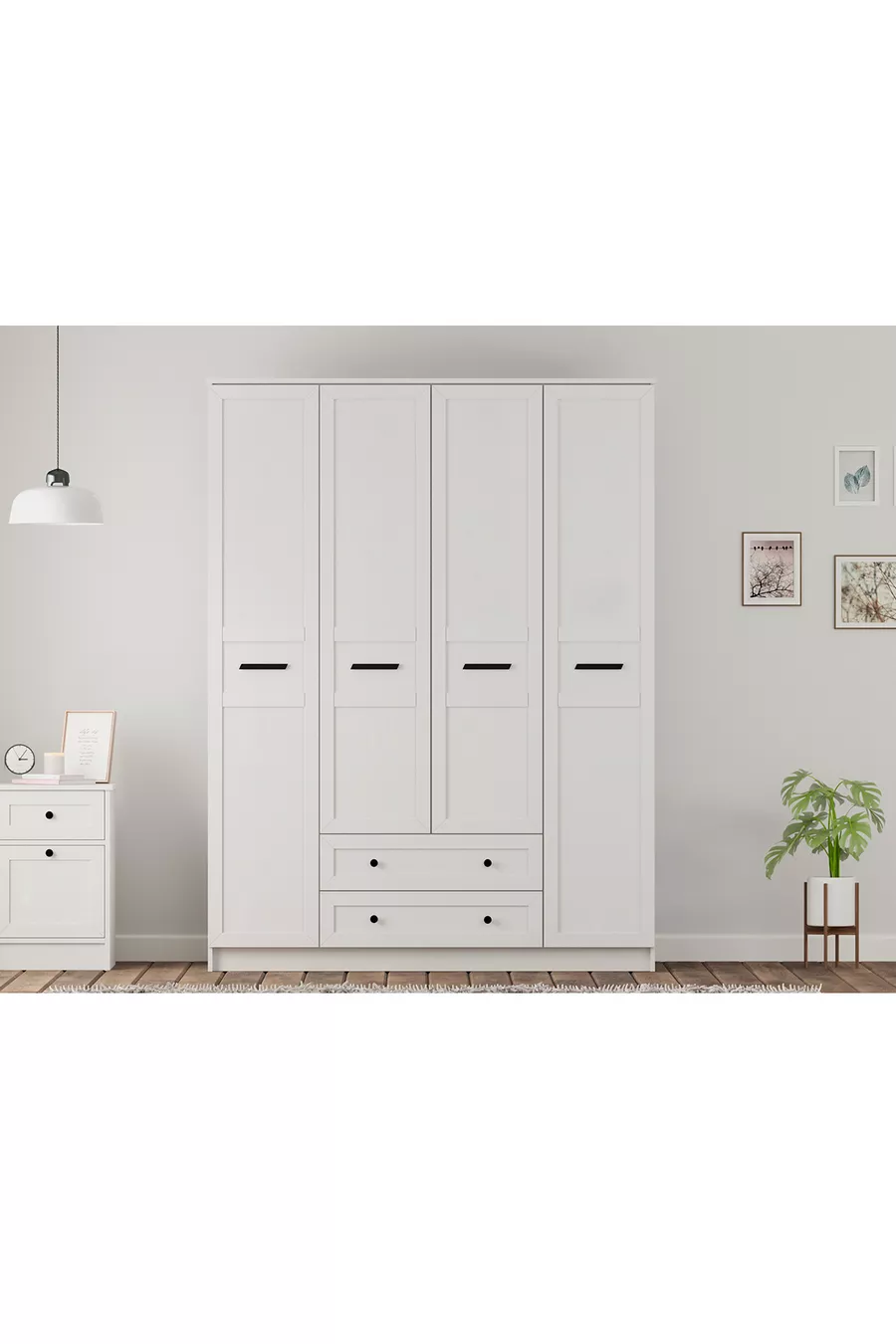 Armoire  Country 4 avec 2 tiroirs