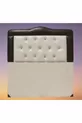 Tête de lit en simili cuir crème et marron combiné matelassé  cm Fait main