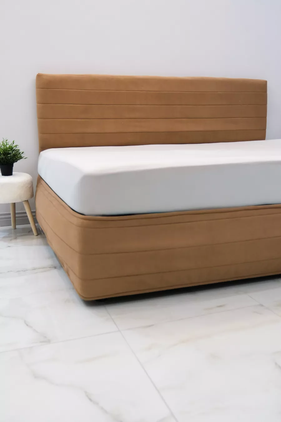 Housse de Tête de Lit pour Lit - Tissu Matelassé en Poil de Poney (Options de Taille)