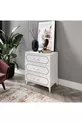 Commode moderne à 3 tiroirs Hayal blanche - Entièrement en MDF de qualité 1