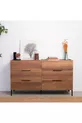 Commode Oryana à 6 tiroirs - Noyer foncé cm
