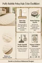 Tapis en peluche ovale crème avec dessous antidérapant, lavable, doux, pour salon et chambre