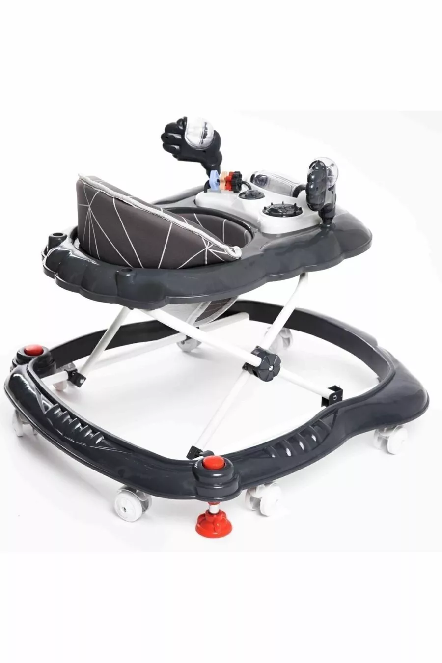 Trotteur pour bébé en forme d'araignée de luxe avec jouets, musique et lumière à 3 niveaux