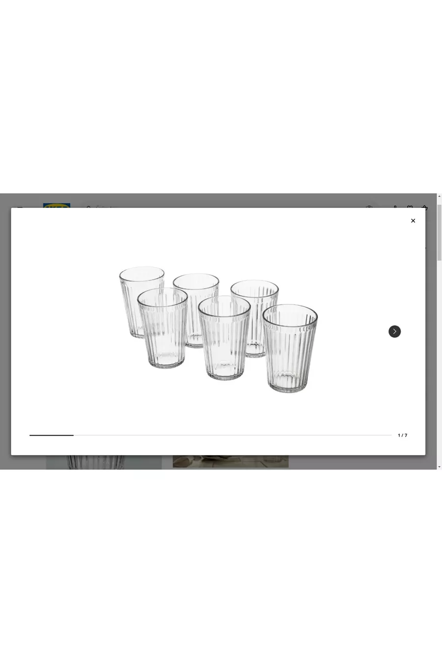 Set de verres VARDAGEN, en verre,  cl, 6 pièces