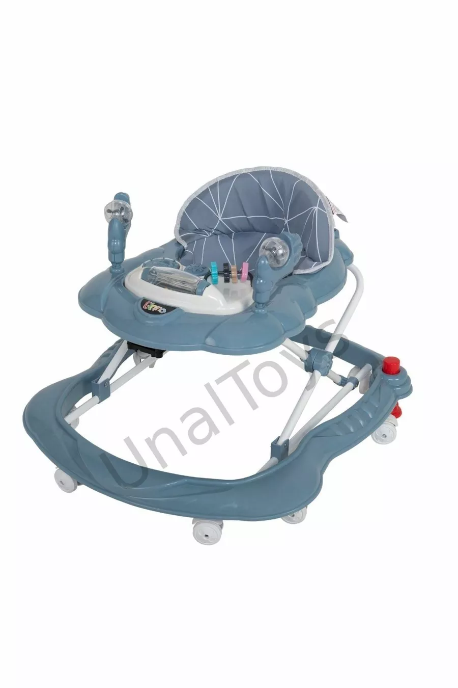 Trotteur pour bébé en forme d'araignée de luxe avec jouets, musique et lumière à 3 niveaux