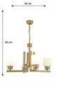 Torqu 4 Luminaire Moderne pour Chambre d'Adolescent, Peint Vieilli Blanc avec Verre, Pour Chambre à Coucher et Salon