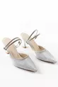 Chaussures à talons pour femme Chev en argent avec pierres