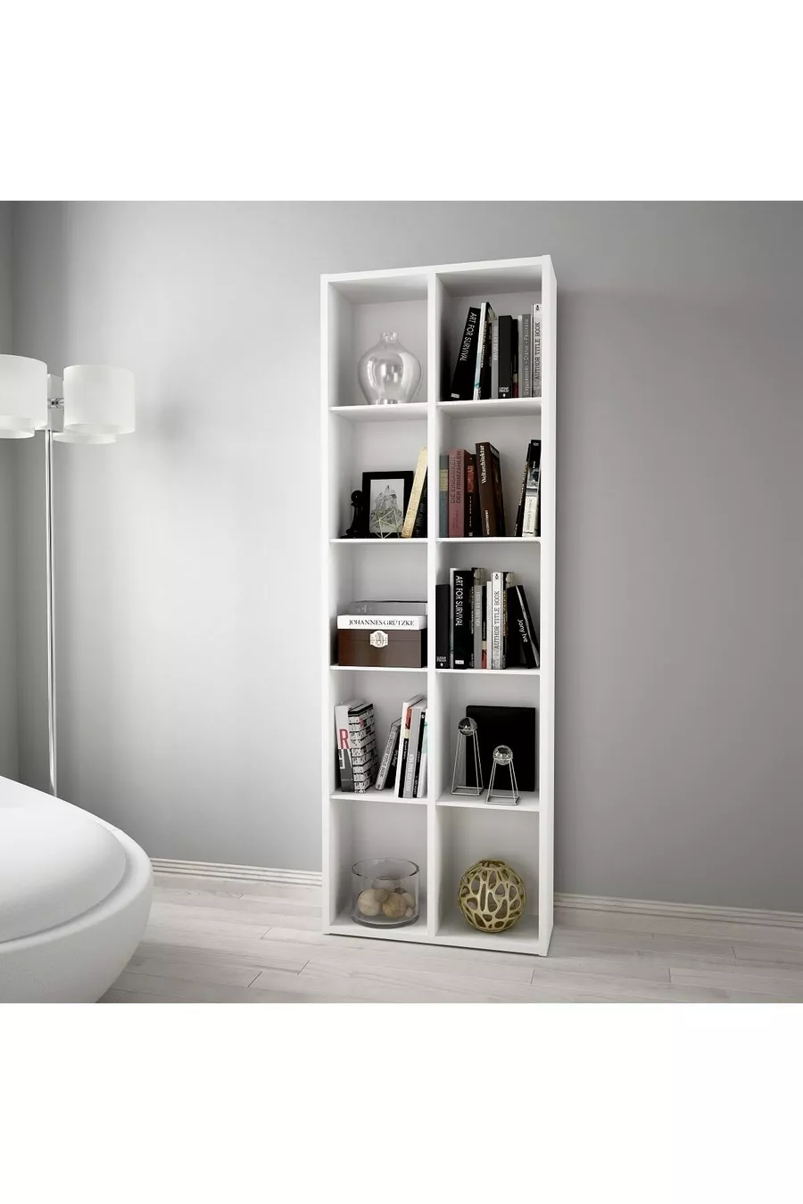 Bibliothèque à  compartiments/étagères, armoire blanche sans porte, armoire organisatrice
