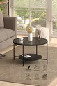 Table basse Oslo - Verre fumé / MDF noir