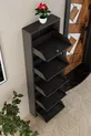 Meuble à chaussures en métal à 5 portes verrouillables Anthracite