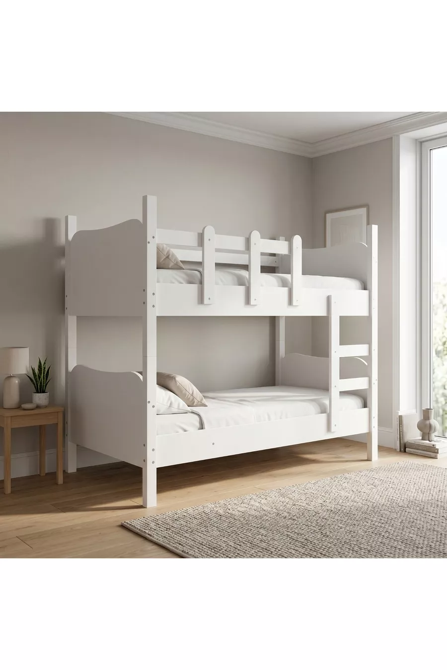 Lit superposé confortable avec échelle détachable cm (% MDF)