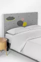 Housse de tête de lit pour lit coffre de chambre d'enfant avec ballon gris