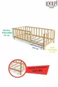 Lit Montessori Unisexe pour Bébé et Enfant en Bois Naturel