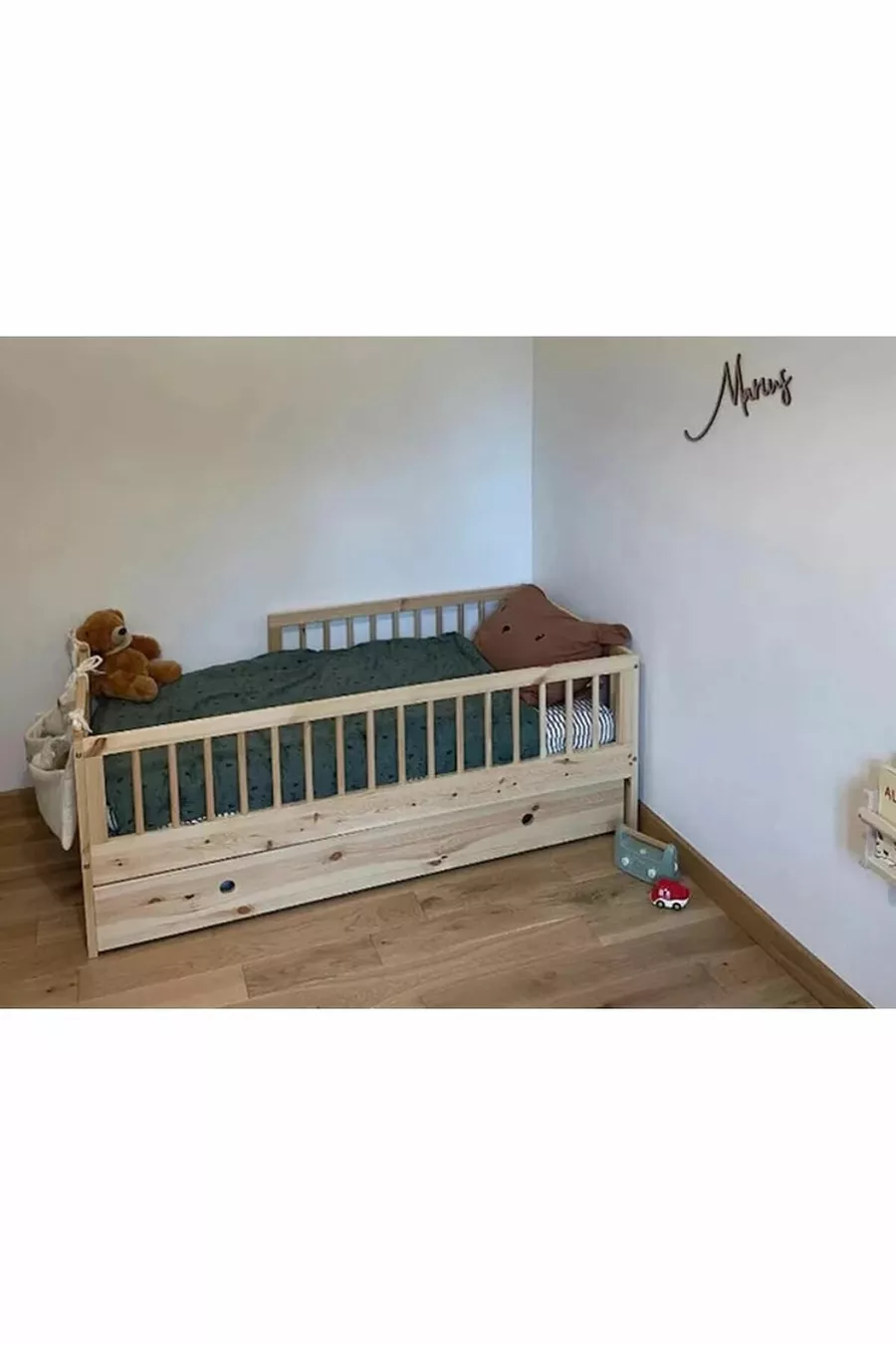 Lit Montessori en bois pour enfant - Lit avec petit lit intégré - Lit Montessori - 