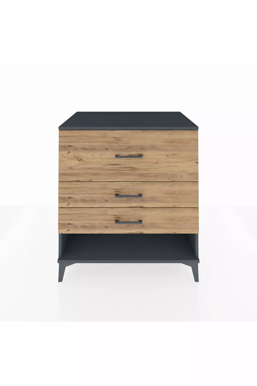 Commode Kronos 3 tiroirs Anthracite-Pin