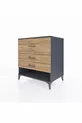 Commode Kronos 3 tiroirs Anthracite-Pin