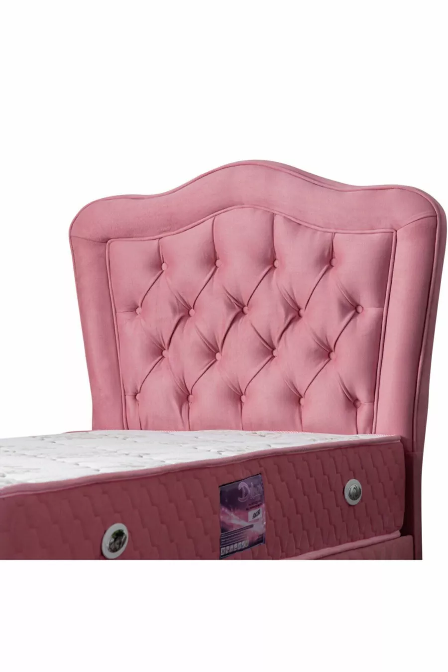 Ensemble de lit orthopédique deluxe avec tête de lit Camelli New Baza, rose