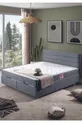Sofia Ensemble Lit Double avec Sommier et Tête de Lit Gris