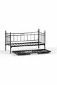 Lit d'appoint Daily Yavrulu pour une ou deux personnes, canapé-lit en métal, ensemble de lit noir