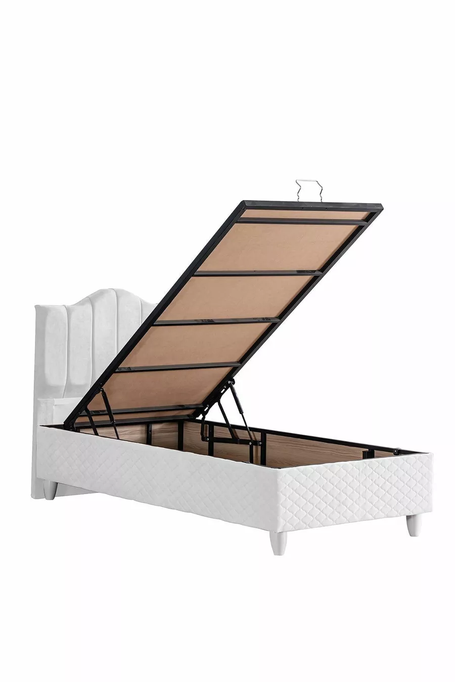 Sommier, Ensemble Double Tendence, Tête de lit simple - Blanc