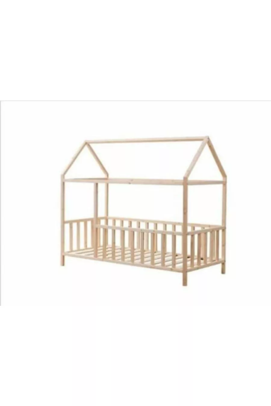 Lit Montessori naturel pour bébé enfant unisexe avec cadre