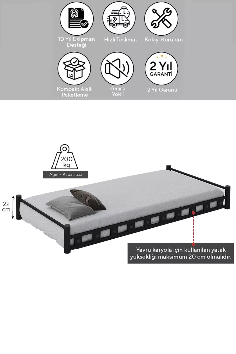 Lit superposé pour bébé avec sommier et matelas, blanc
