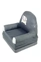 Chaise pour bébé et enfant pliable, lit portable, gris/dalmate