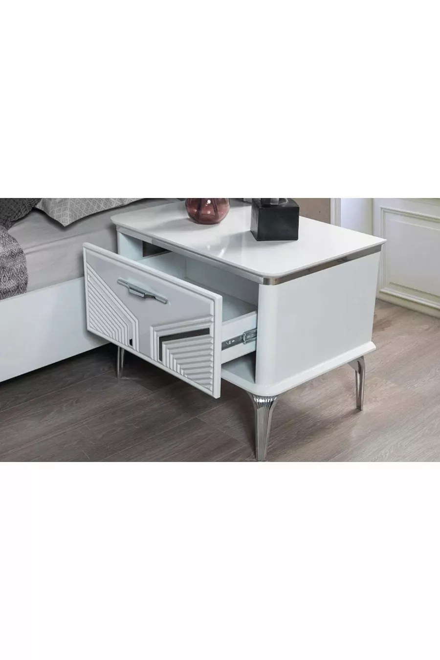 Asel Ensemble de chambre à coucher à base de MDF